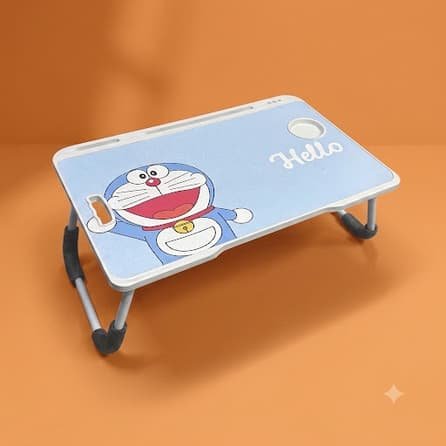Kiara Kids Cartoon Bed Study Table with Cup Holder & Tablet (Sky Blue)